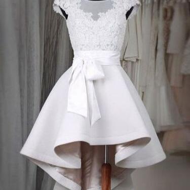 simple white homecoming dress