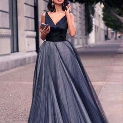 Navy Blue Prom Dresses,Prom Dress,Sexy Prom Dress,Dark Navy Prom Dresses,Formal Gown,Tulle Evening Gowns,Party Dress,Prom Gown For Teens,Formal Dress