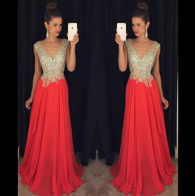 white and red formal dresses