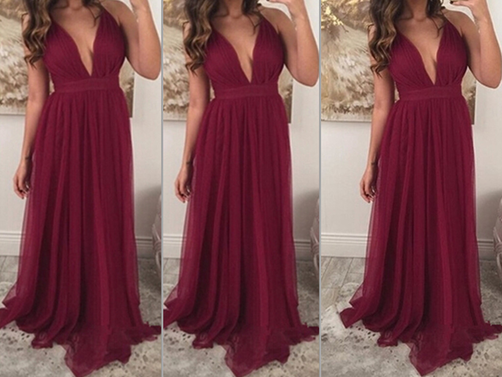 cheap burgundy dresses