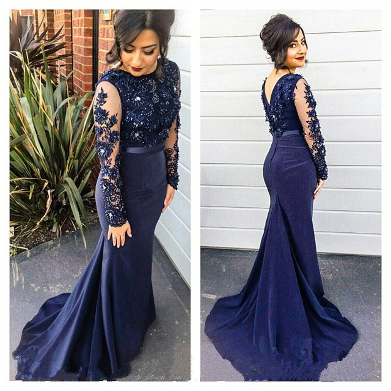 full sleeve evening dress