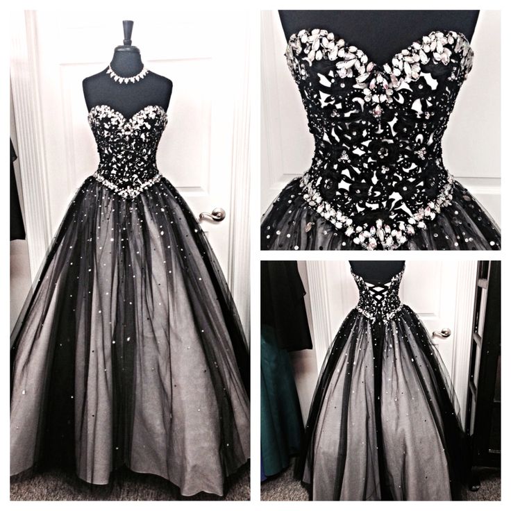 black and grey prom dresses