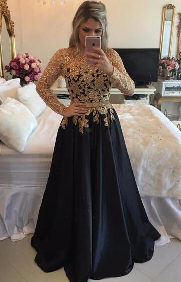 black gown for gala night