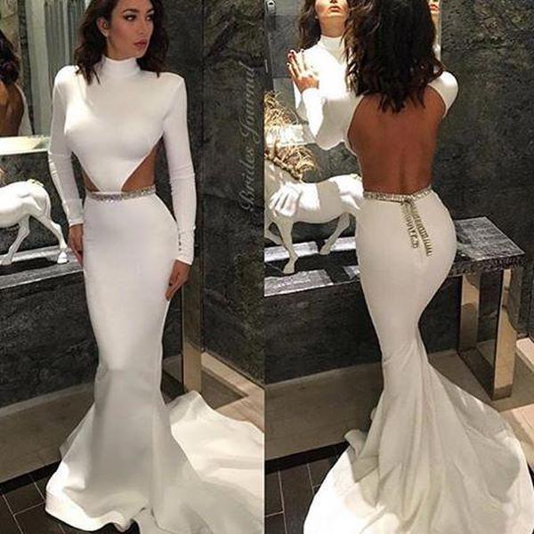 cut out front mermaid maxi evening dress
