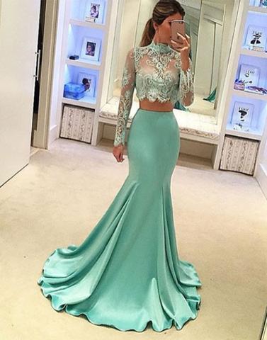 light green formal dress