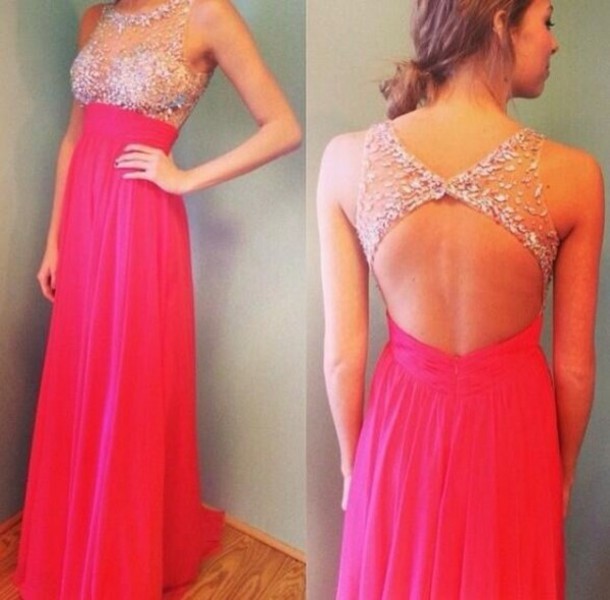 Purple Sequin Open Back Prom Dresses