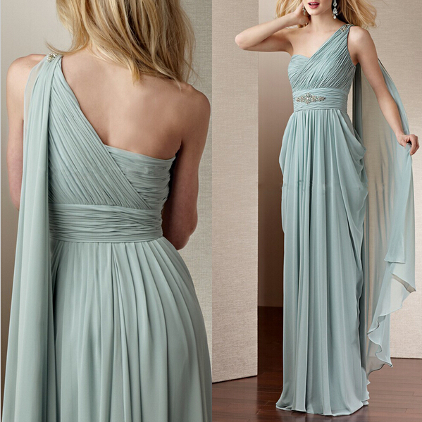 sage green formal gown