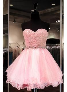 short pink sweet 16 dresses