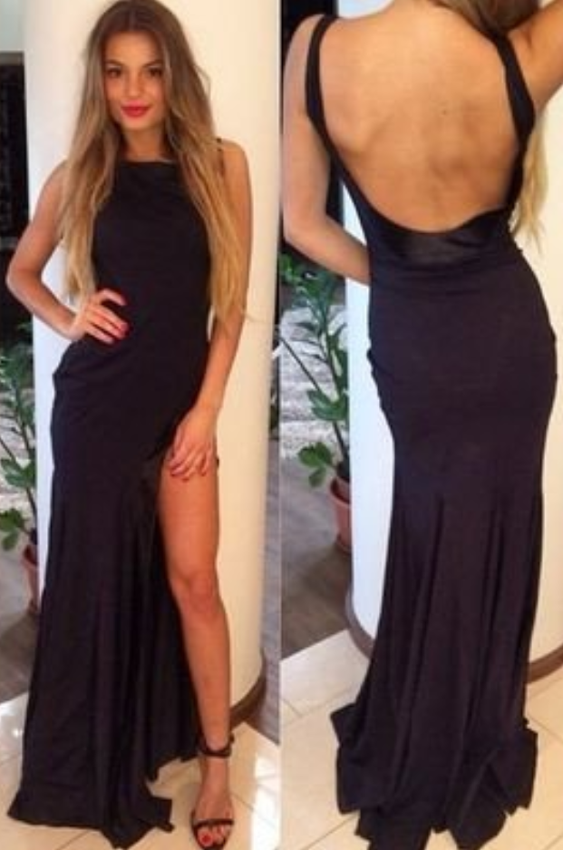 black dress side slit