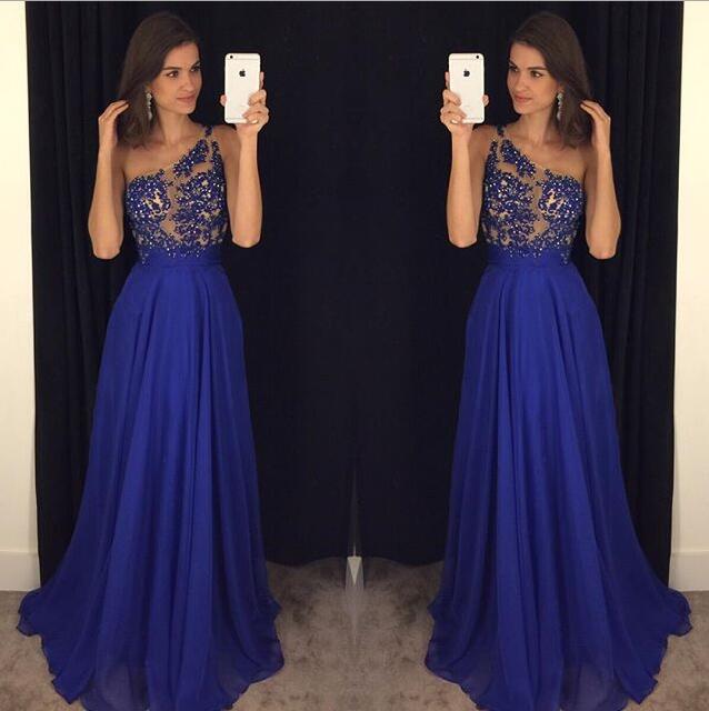 simple royal blue prom dresses