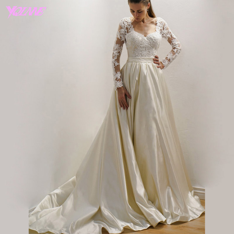 Vintage Wedding Dress Long Sleeve Wedding Dress A Line Wedding