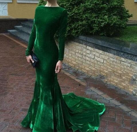 Emerald Green Long Sleeve Dress