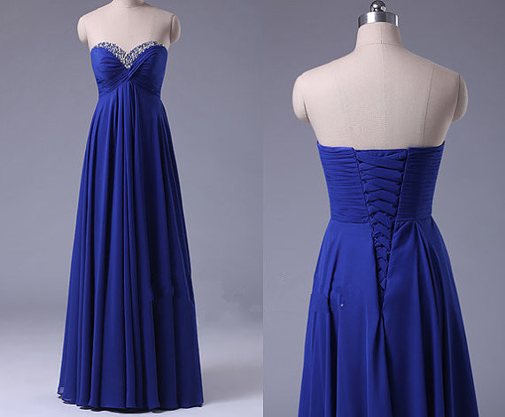 royal blue corset dress