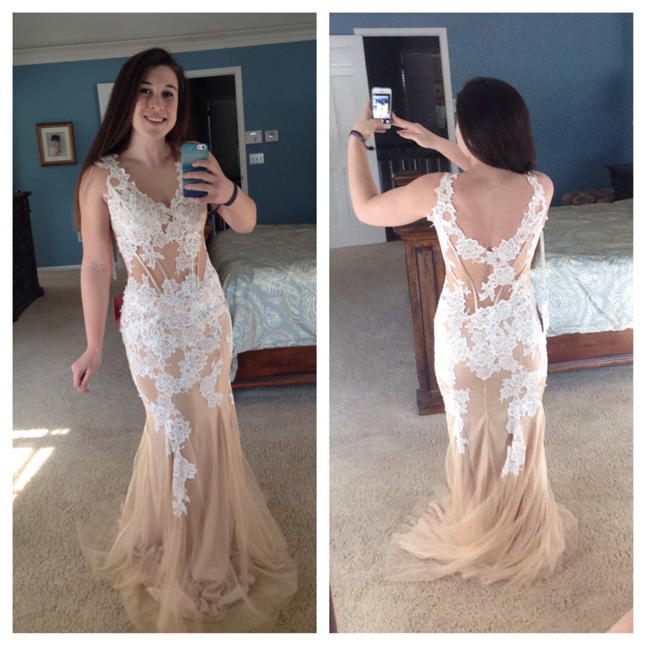 White Prom Dresses with Color