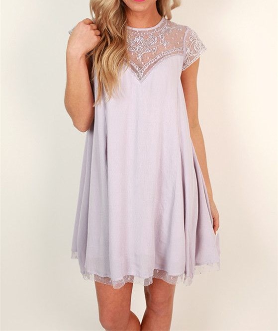 casual lilac dress