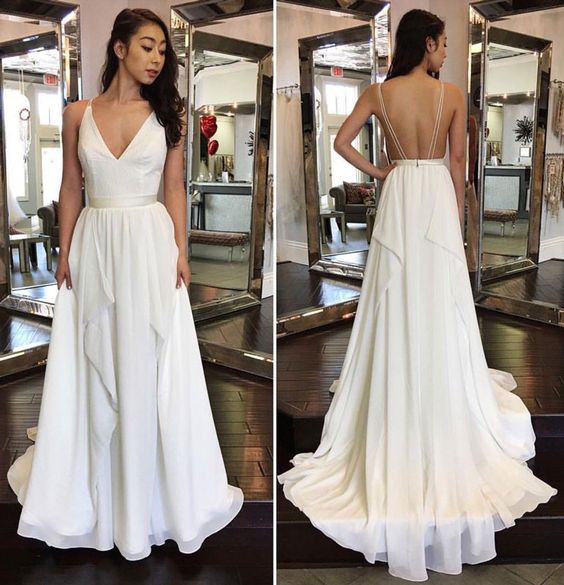 long white evening gown