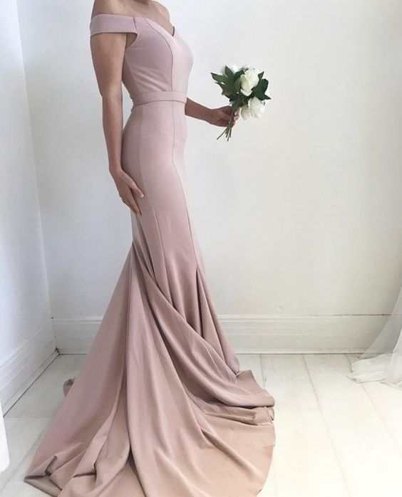 pink off the shoulder dress prom