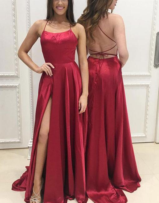 plain long formal dresses