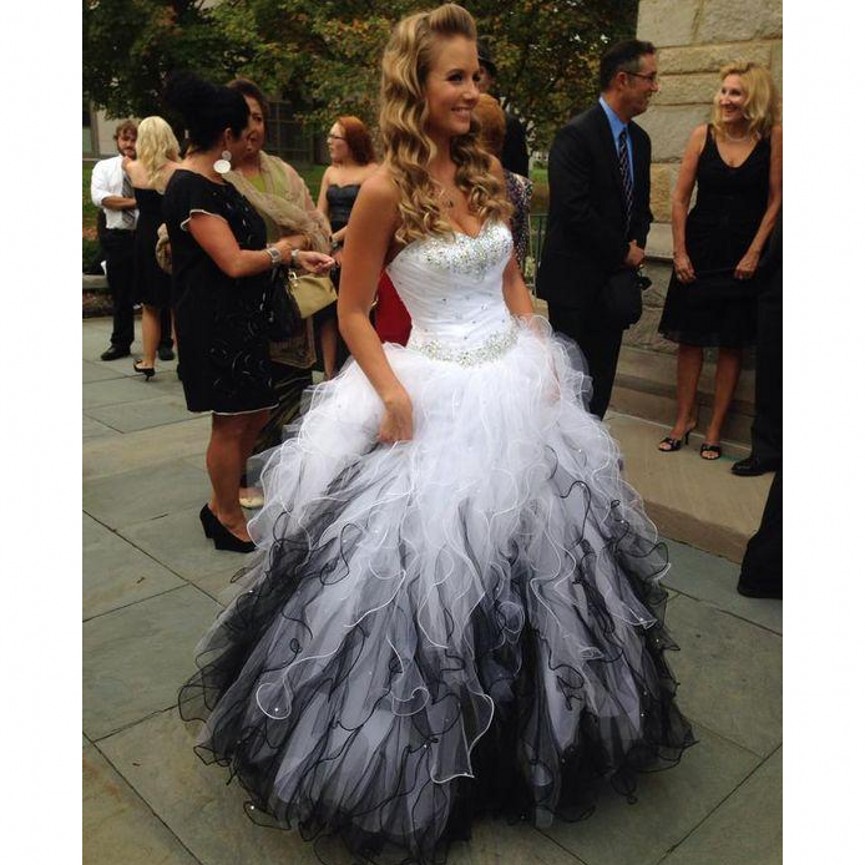 black and white quince dresses