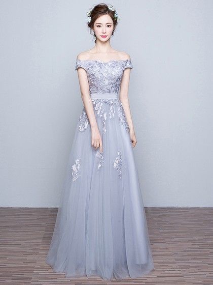 gray elegant dresses