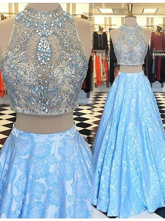 pastel blue evening gown