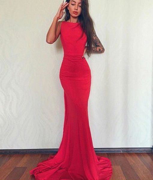 long red sexy dress