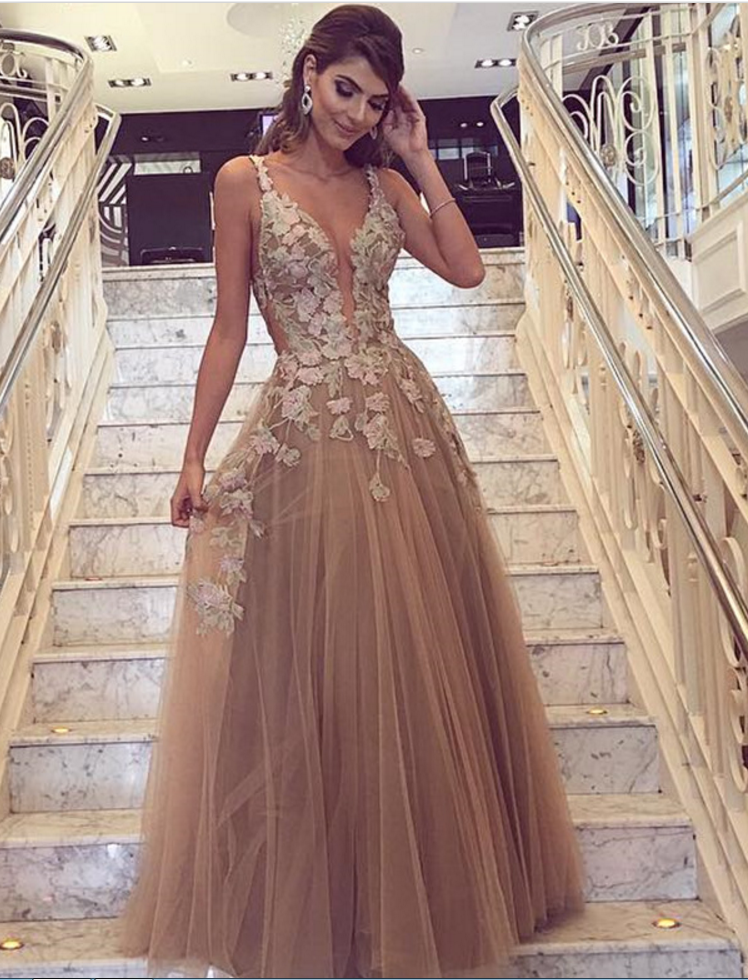 floral a line prom dress