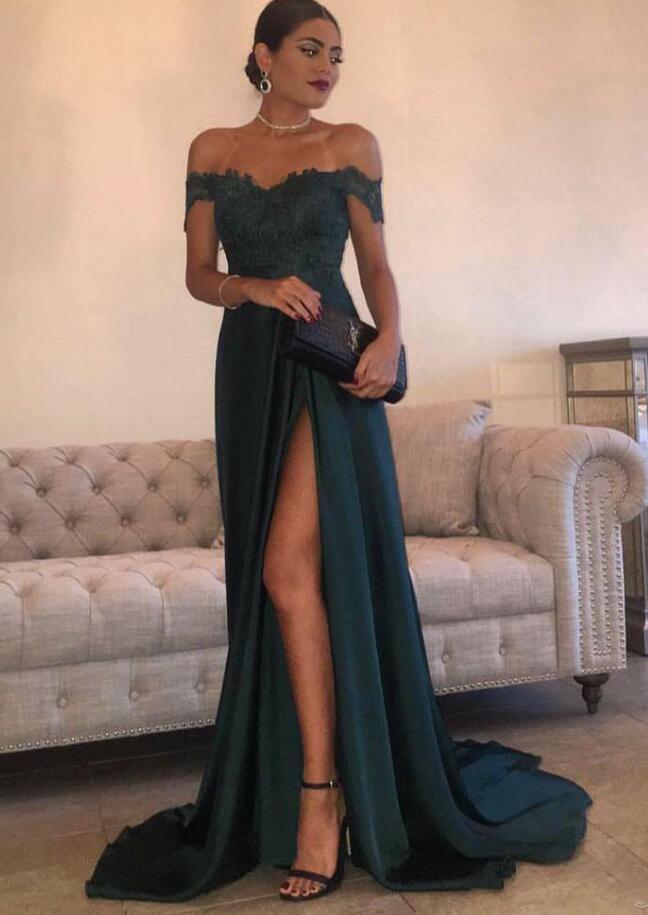 sexy hunter green dress