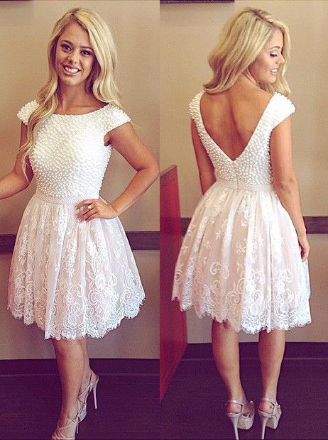 elegant short white dress